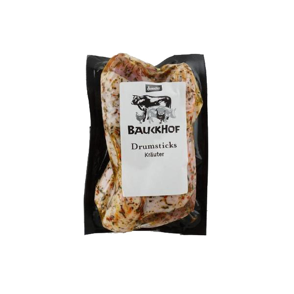 Produktfoto zu Bauckhof Hähnchen-Drumsticks 4er Kräuter ca. 400g