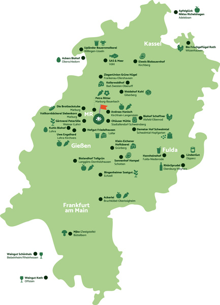 Verschiedene regionale Bio-Landwirte