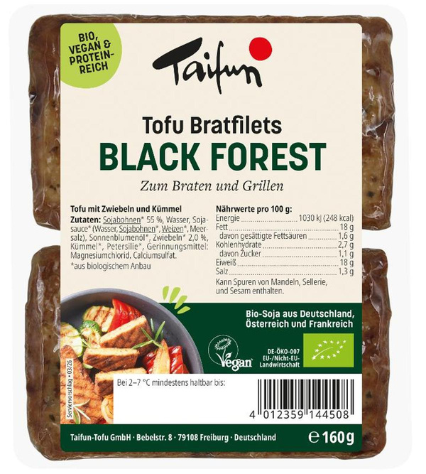 Produktfoto zu Taifun Bratfilets Black Forest 160g