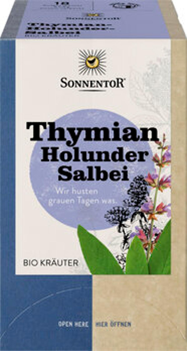 Produktfoto zu Sonnentor Thymian Holunder Salbei 18 TB
