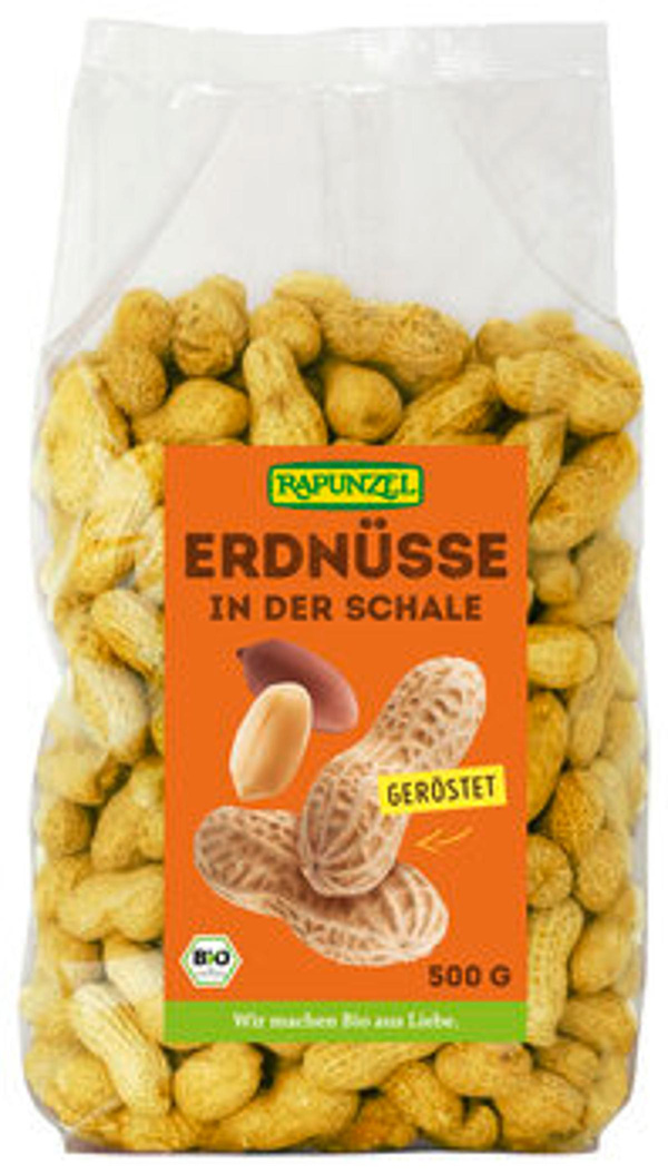 Produktfoto zu Rapunzel Erdnüsse in der Schale geröstet 500g