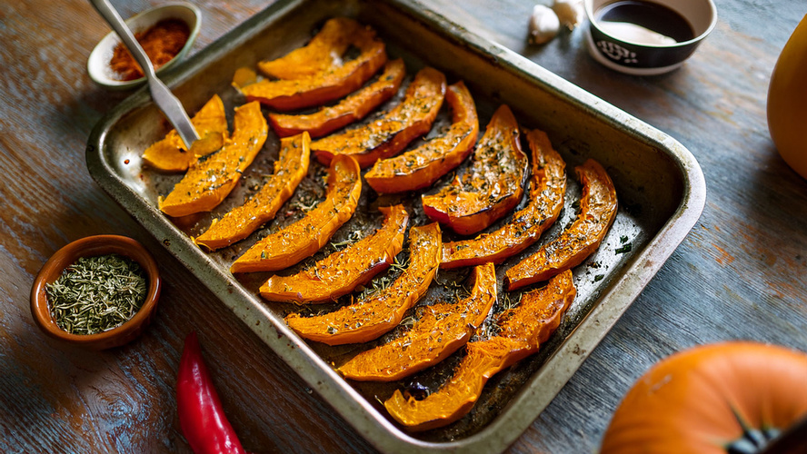 Rezeptbild für Feuriger Hokkaido Kürbis mit Chili