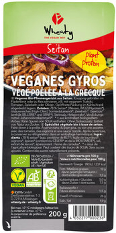 Produktfoto zu Wheaty Veganes Gyros 200g