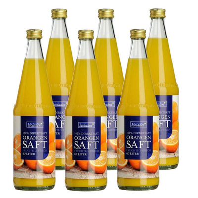 Produktfoto zu Kiste Bioladen Orangensaft 6x0,7L