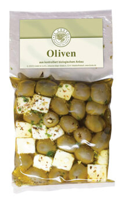 Produktfoto zu Il Cesto Feta Oliven Mix in Kräutermarinade 200g