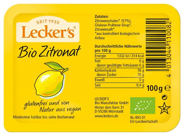 Produktfoto zu Lecker´s Zitronat 100g