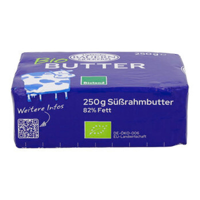 Produktfoto zu Upländer Butter Süßrahm 250g
