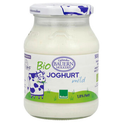 Produktfoto zu Upländer Naturjoghurt mild 1,5% 500g
