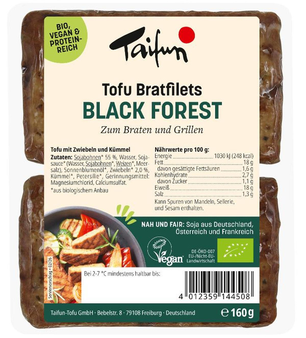 Produktfoto zu Taifun Bratfilets Black Forest 160g