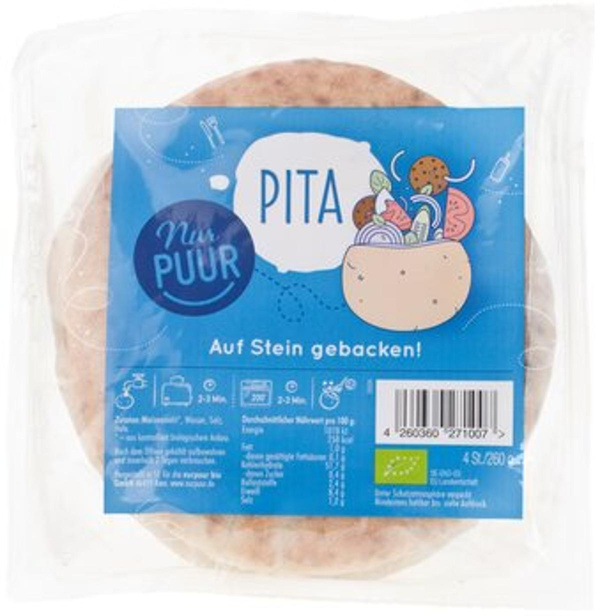 Produktfoto zu Nur Puur Pita Taschen 4 Stück