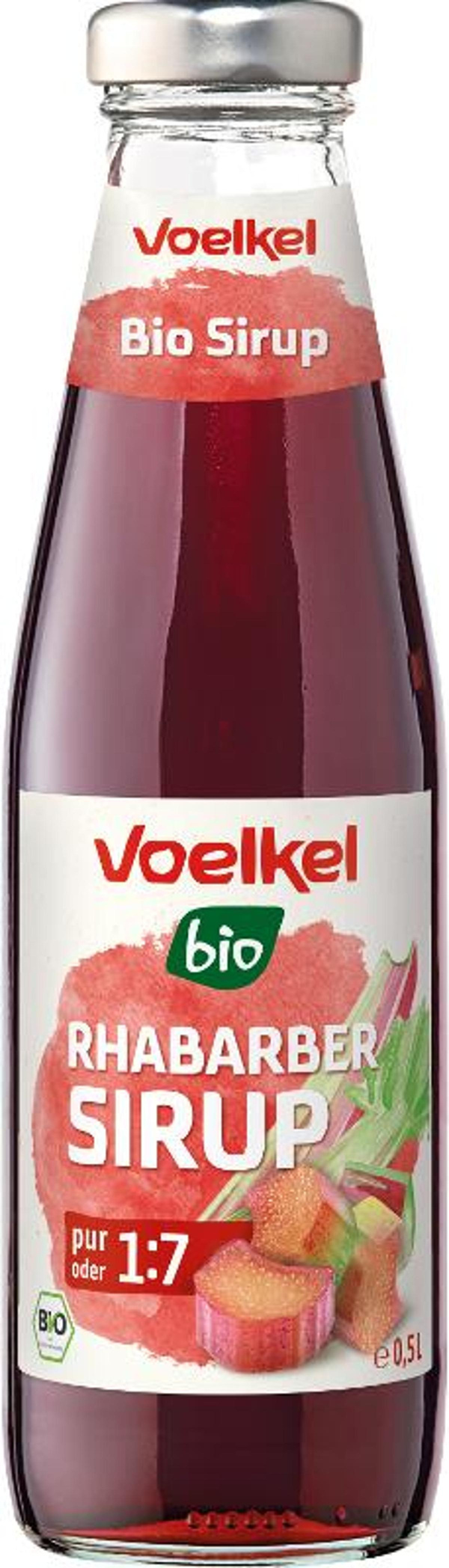 Produktfoto zu Voelkel Rhabarber Sirup 500ml