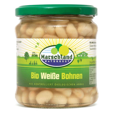 Produktfoto zu Marschland Weiße Bohnen 340ml