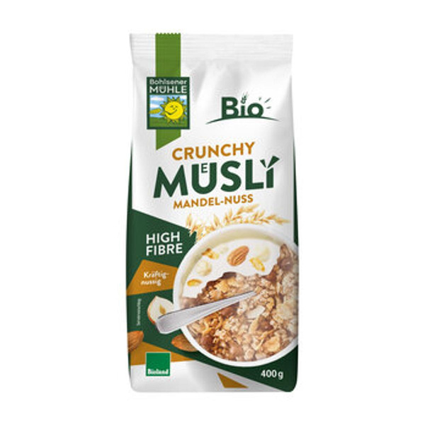 Produktfoto zu Bohlsener Mühle Mein Mandel Nuss Crunchy 425g