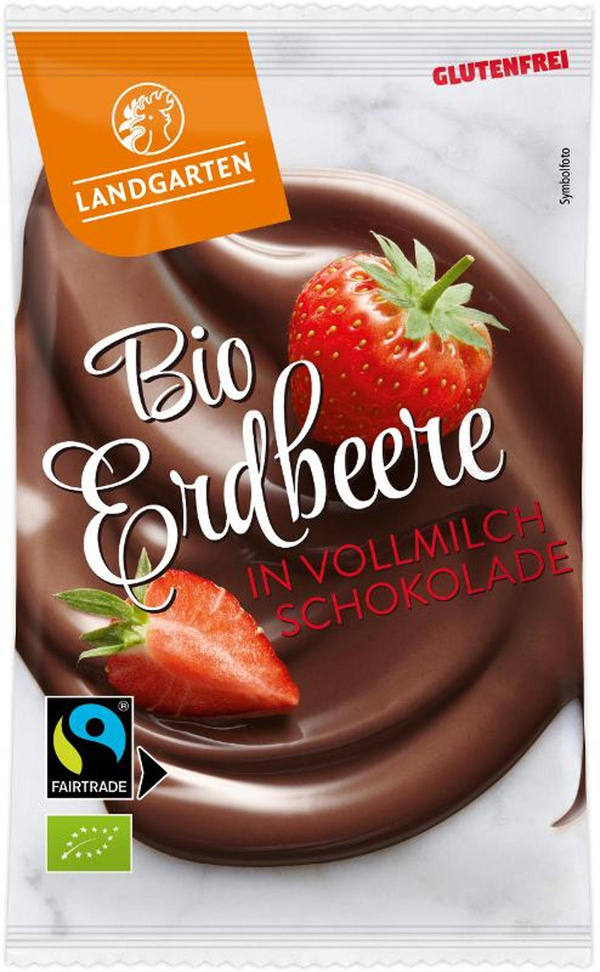 Produktfoto zu Landgarten Erdbeere in Vollmilch Schokolade 50g