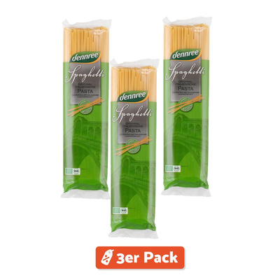 Produktfoto zu 3erPack dennree Spaghetti 500g