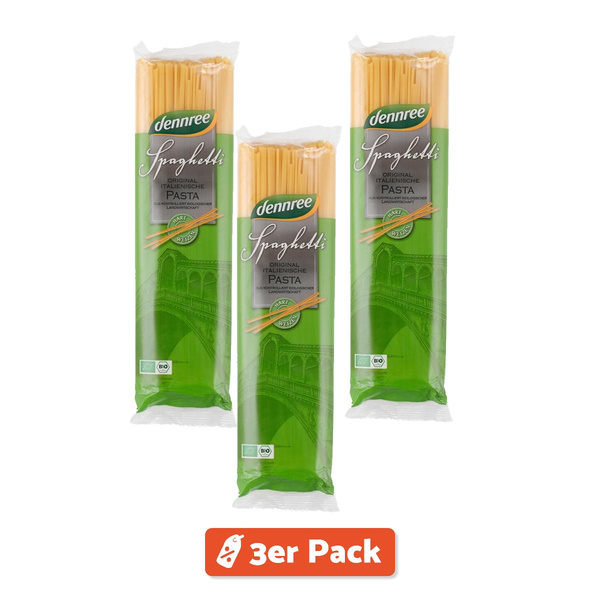Produktfoto zu 3erPack dennree Spaghetti 500g