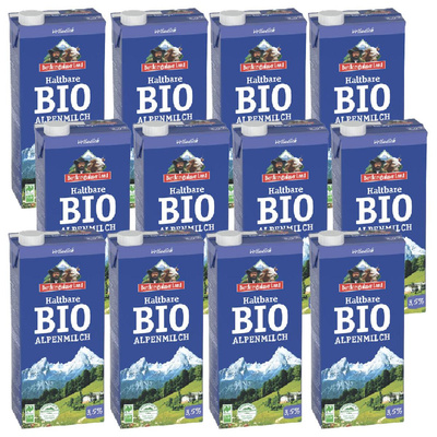 Produktfoto zu Berchtesgadener Land Großgebinde 12*1 L 3,5% H-Vollmilch-Tüte
