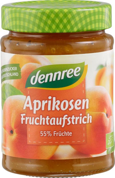 Produktfoto zu dennree Fruchtaufstrich Aprikose 340g
