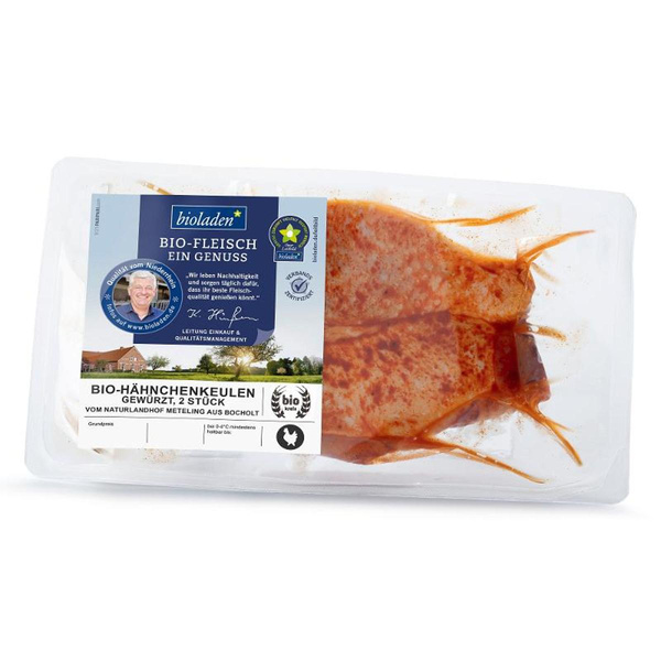 Produktfoto zu Bioladen* Hähnchenkeulen, gewürzt 2 Stück ca. 500g