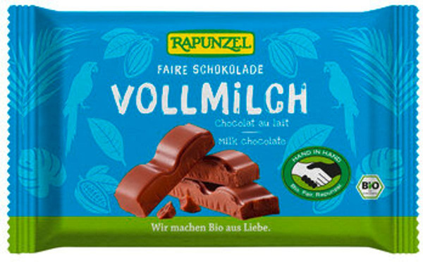 Produktfoto zu Rapunzel Vollmilch Schokolade 100g