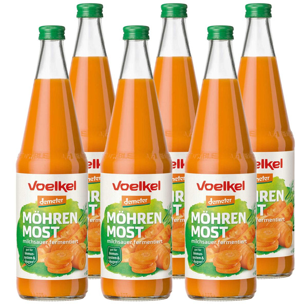 Produktfoto zu Kiste Möhrenmost milchsauer 6x0,7L