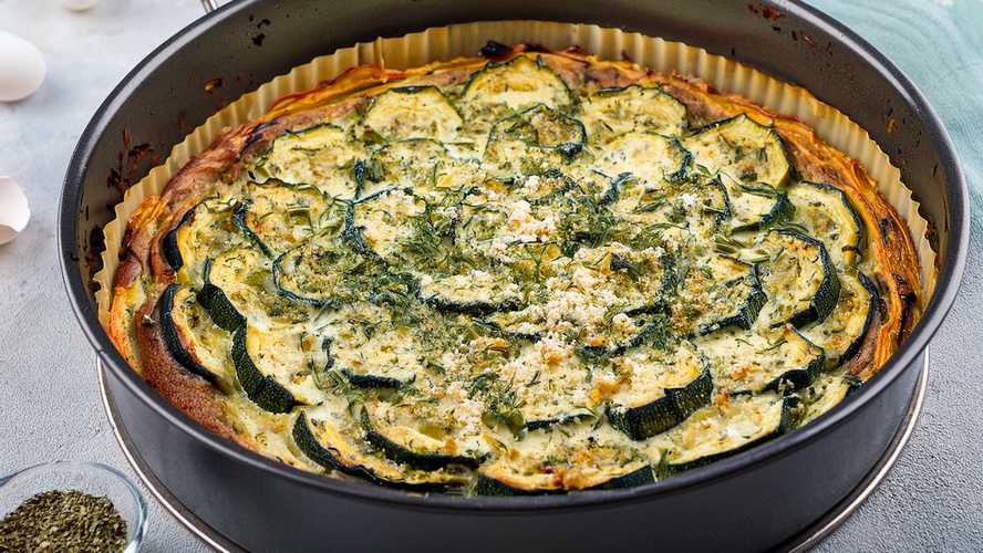 Rezeptbild für Zucchini-Schafskäse-Kuchen