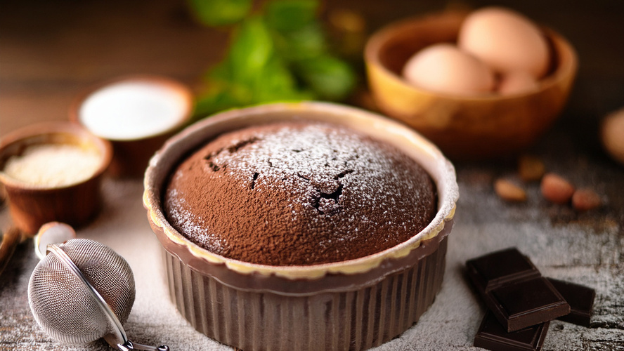 Rezeptbild für Schokoladensoufflé mit flüssigem Kern