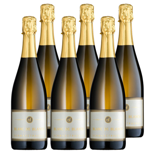Produktfoto zu Kiste Schwarztrauber Blanc de Blancs Sekt extra trocken 6x0,75L