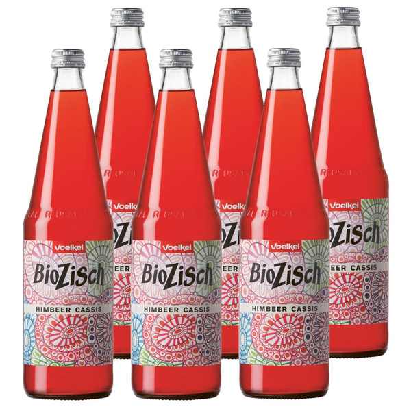 Produktfoto zu Kiste Voelkel Bio Zisch Himbeer-Cassis 6x0,7L