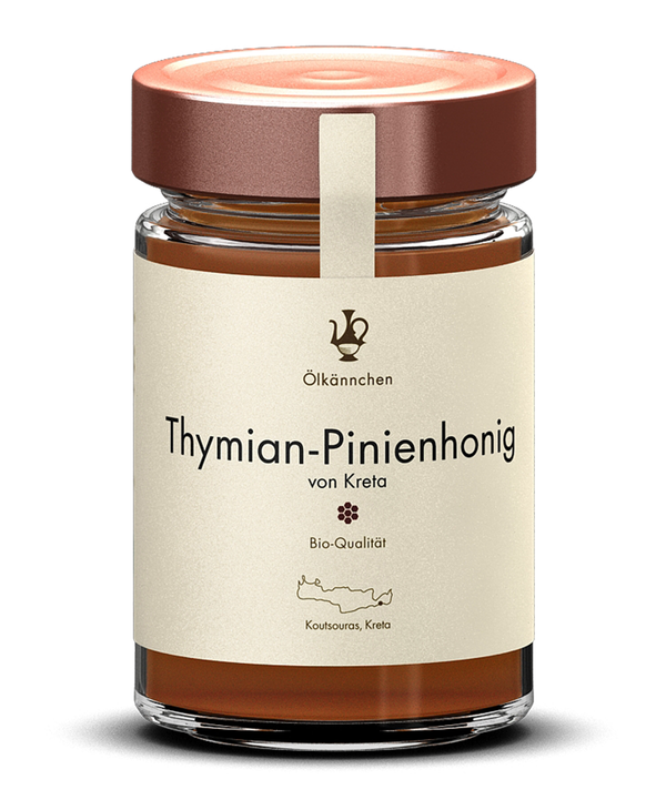 Produktfoto zu Ölkännchen Thymian-Pinien Honig 250g Kreta