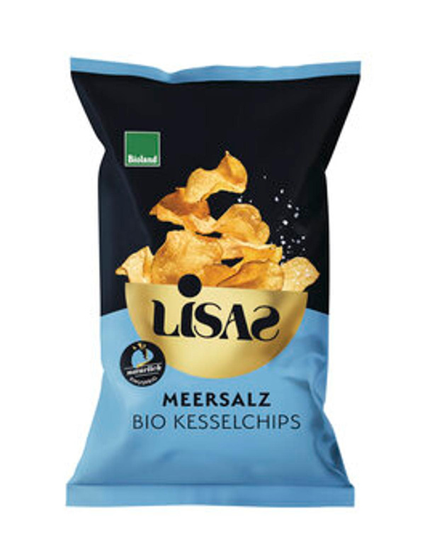 Produktfoto zu Lisas Bio-Kesselchips Meersalz 115g