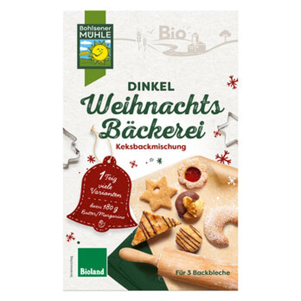 Produktfoto zu Bohlsener Mühle Dinkel Weihnachtsbäckerei 450g