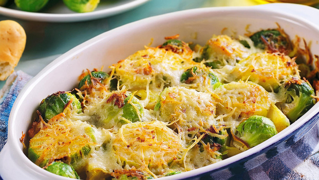 Rezeptbild für Rosenkohl mit Kartoffelkruste