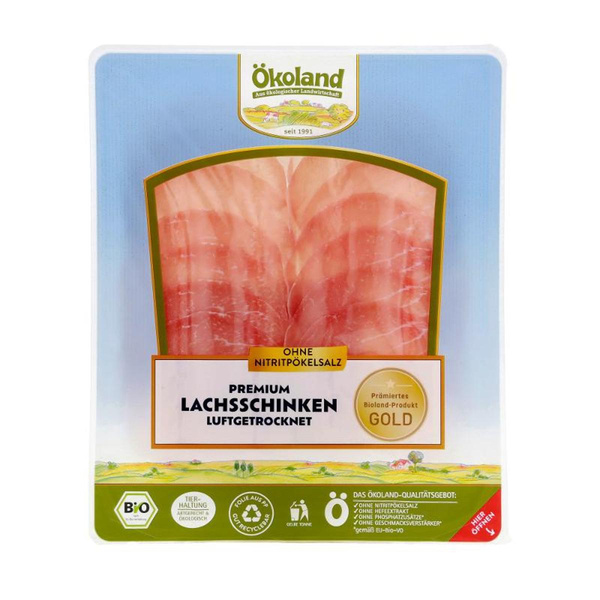 Produktfoto zu Ökoland Lachsschinken 80g