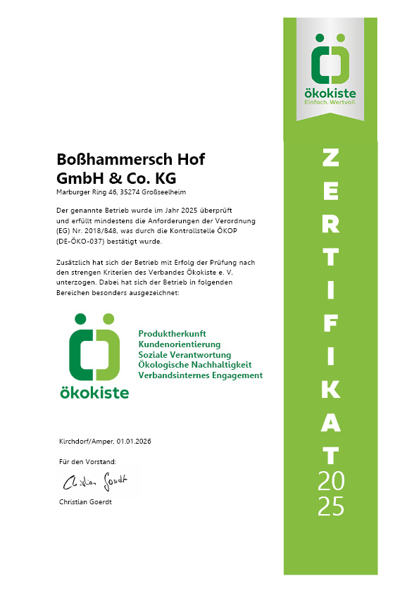 Verband Ökokiste e.V. Zertifikat