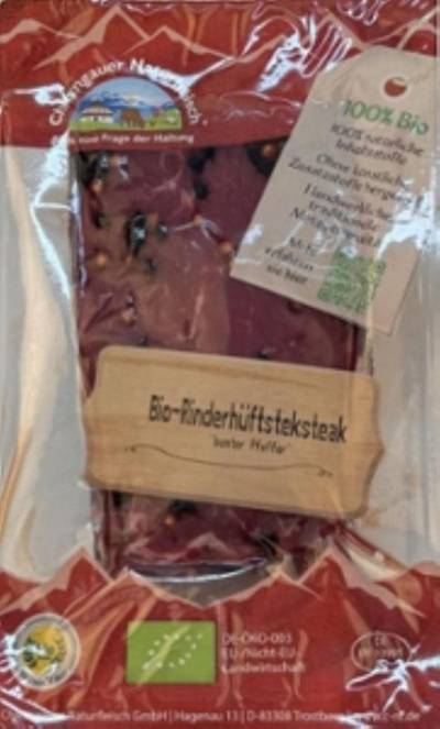 Produktfoto zu Chiemgauer Rinderhüftsteak bunter Pfeffer ca. 350g