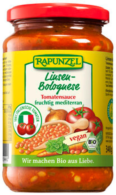 Produktfoto zu Rapunzel Tomatensauce Linsen - Bolognese 325ml