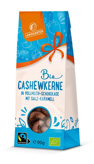 Produktfoto zu Landgarten Cashews in Vollmilch Schokolade 90g