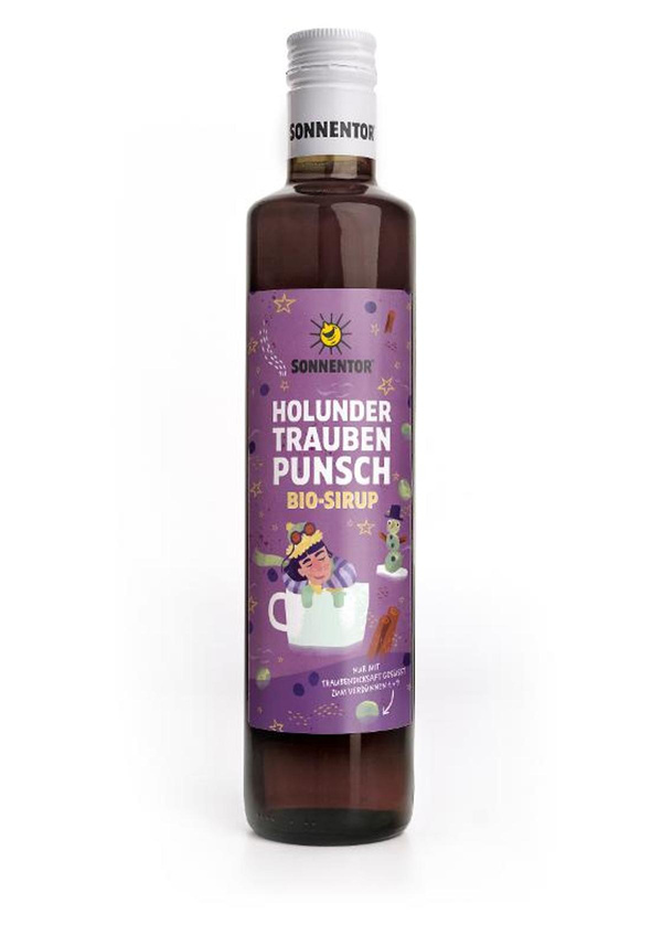 Produktfoto zu SONNENTOR Holunder Trauben Punsch Sirup 500ml