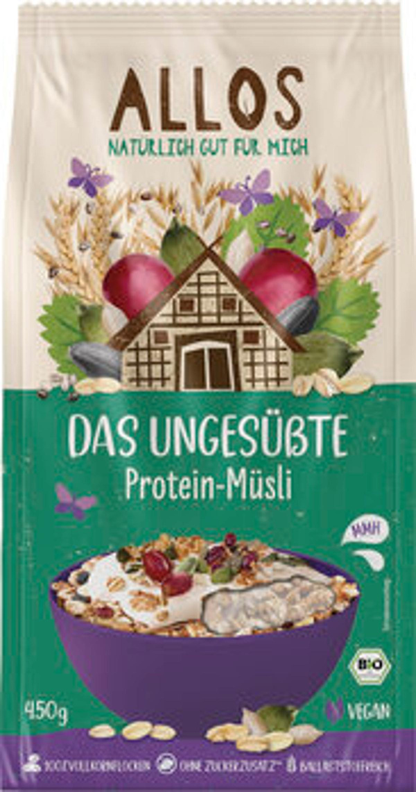 Produktfoto zu Allos Das Ungesüßte Protein Müsli 450g