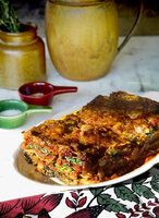 Köchelkiste Spinat-Lasagne