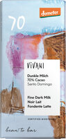 Dunkle Milch 70 % Cacao Santo Domingo