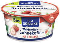 Bio-Weidemilch Sahnekefir mild auf Erdbeere 10 % Fett 150g Becher